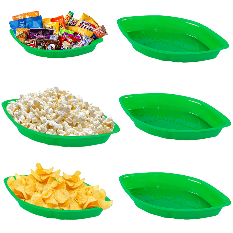 Food Snacks Candy - 6 buah nampan makanan bentuk daun