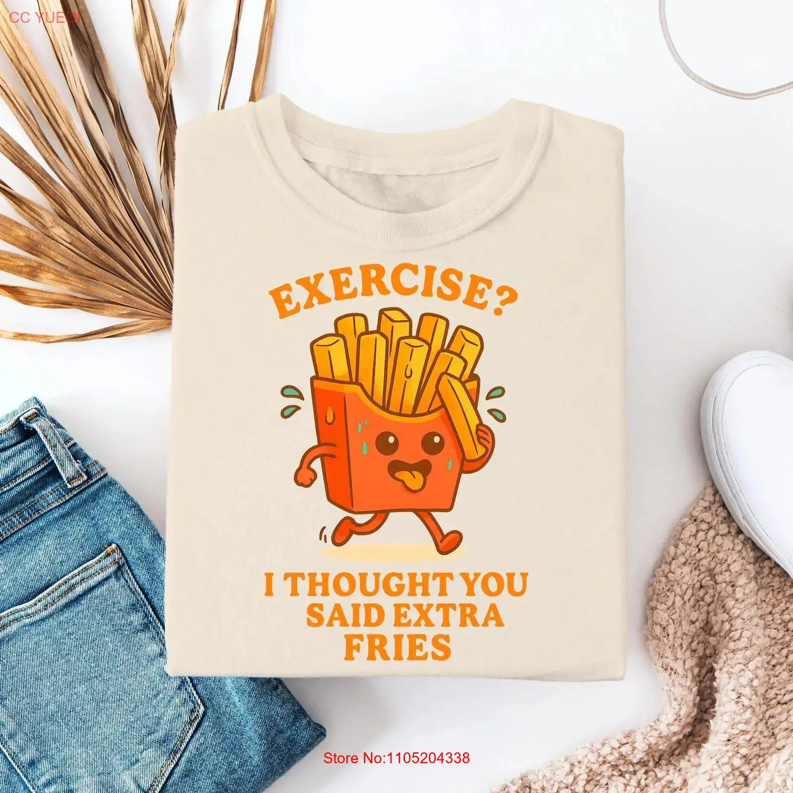 Food Lovers Snacks - Kaos Lucu Kartun Kentang Goreng Ekstra,