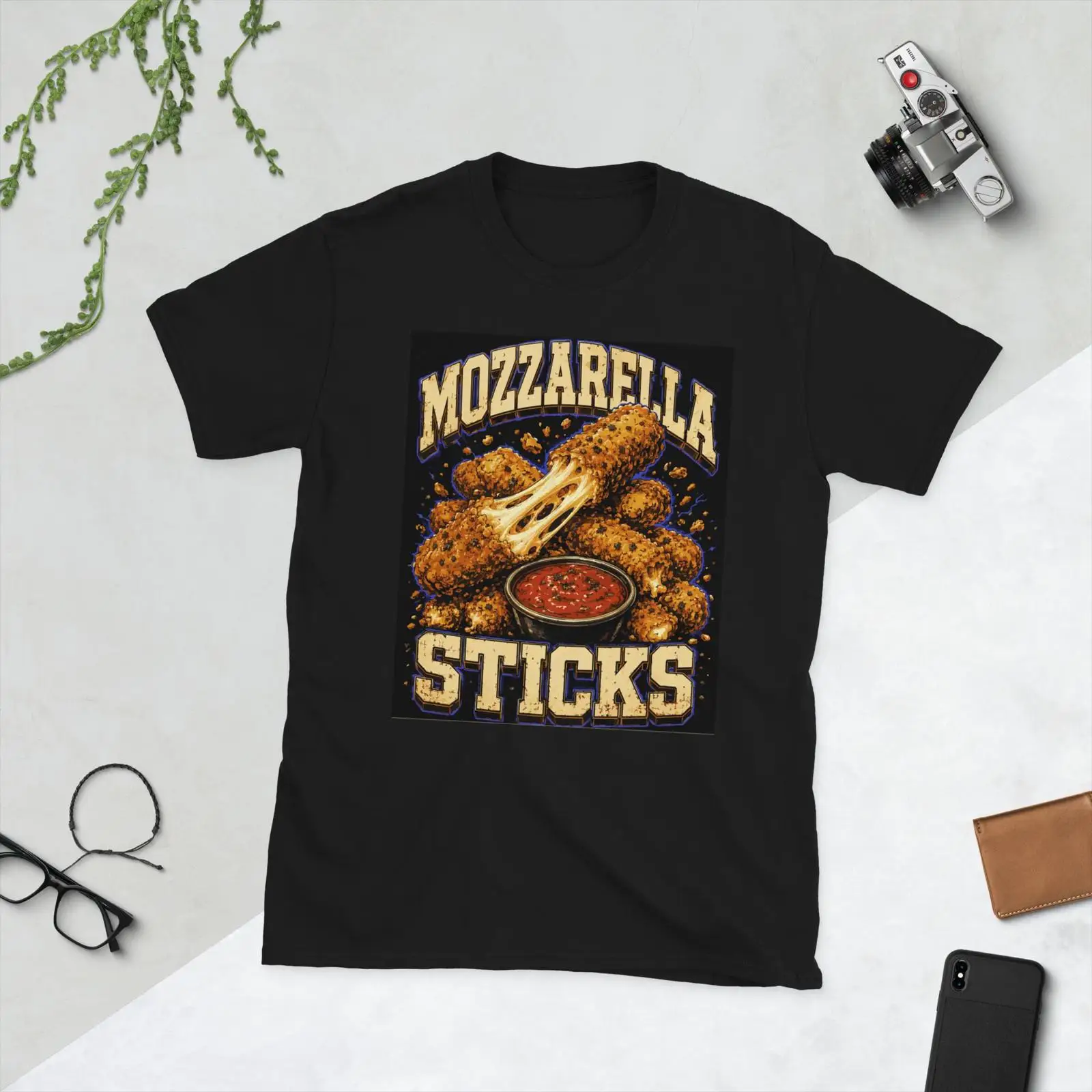 Food Lovers Snacks - Kaos Retro Snack Lover Vintage Mozzarella
