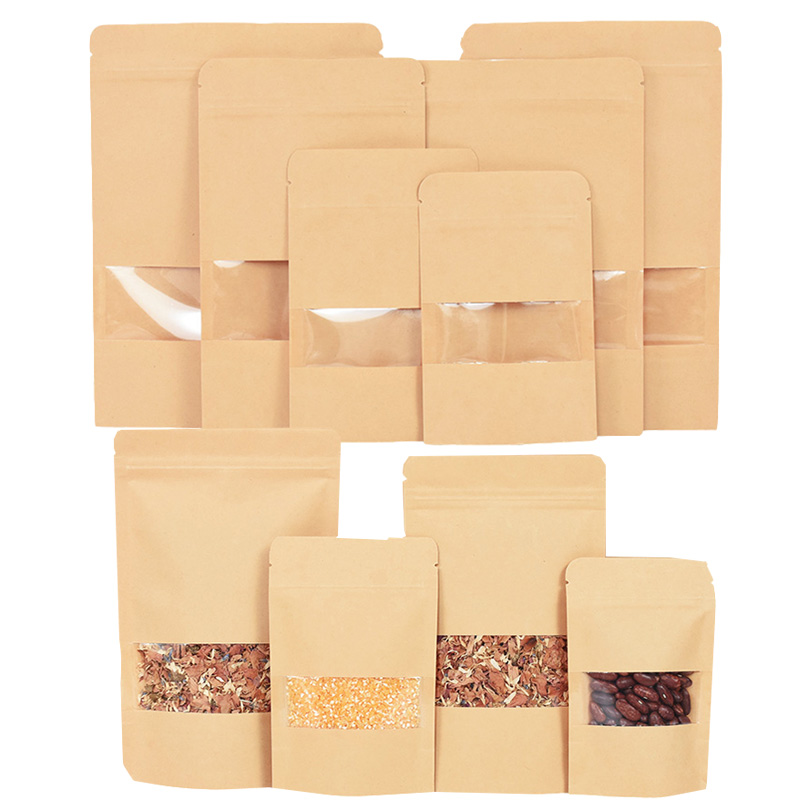 Food Snacks Candy - 20/50 buah kertas Kraft kantung berkunci