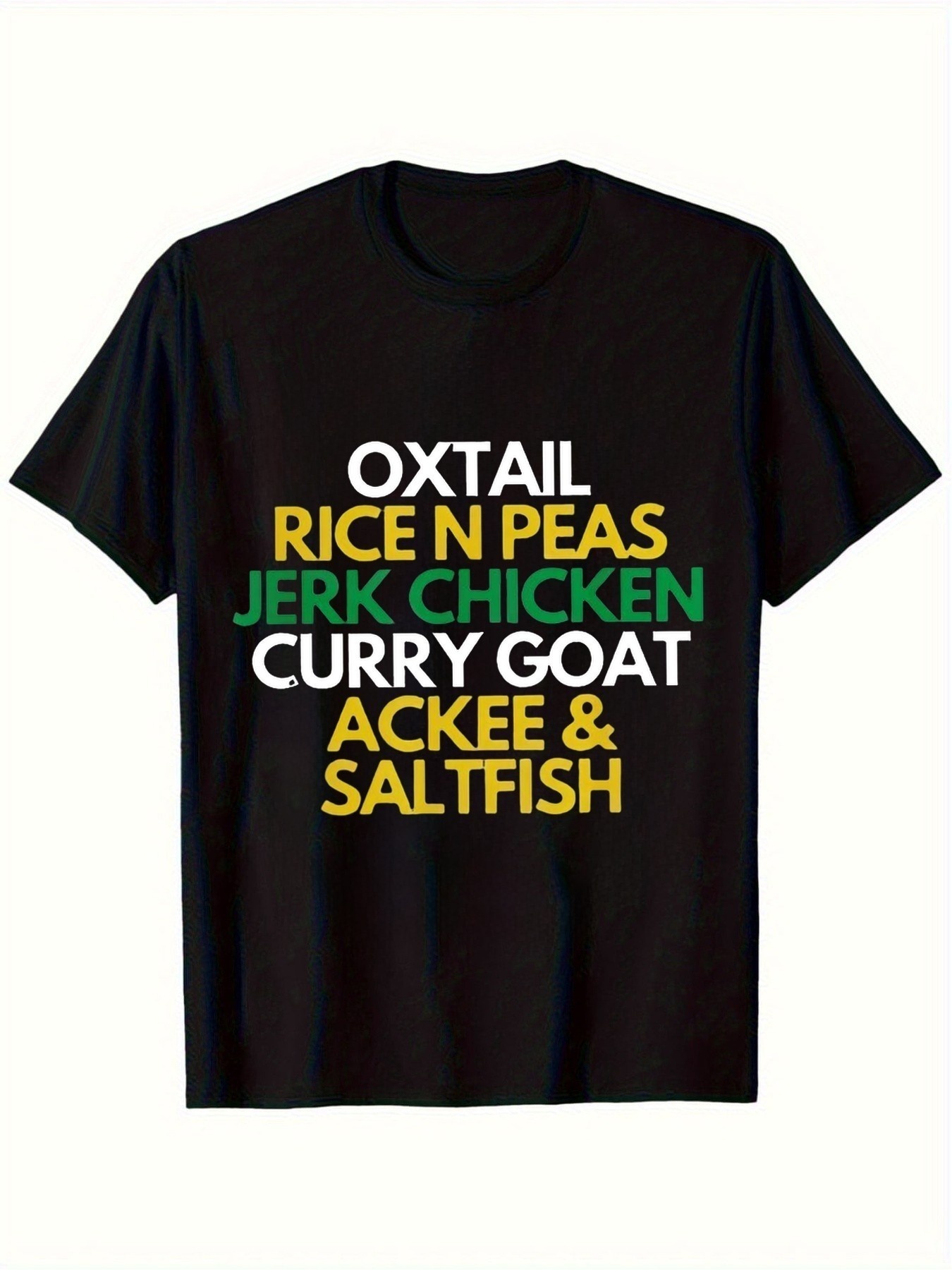 Kaos Pria Motif Masakan Jamaik - Jamaican Food Snacks ulasan dan harga
